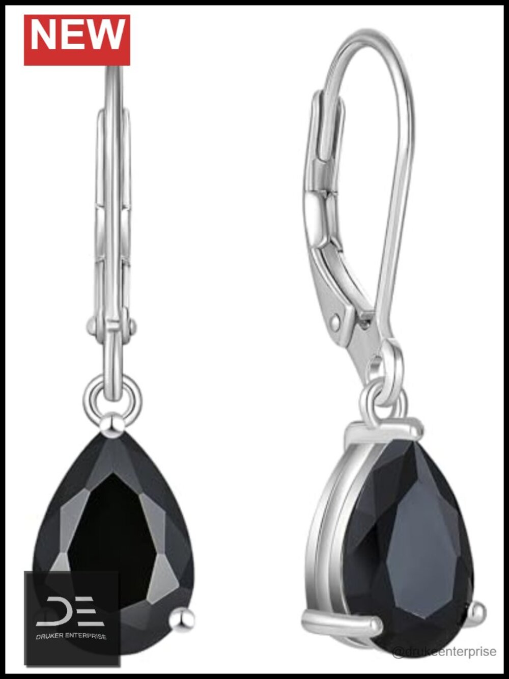 925 Sterling Silver Teardrop Dangle Earrings for Women Leverback Drop